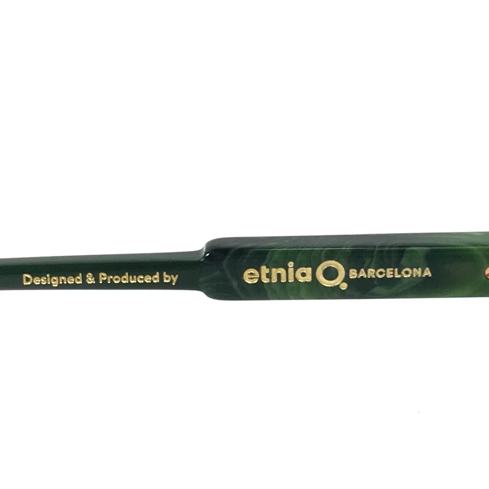 Etnia Barcelona Eyeglasses Frames SYKO BKGR Black Green Full Rim 54-16-138